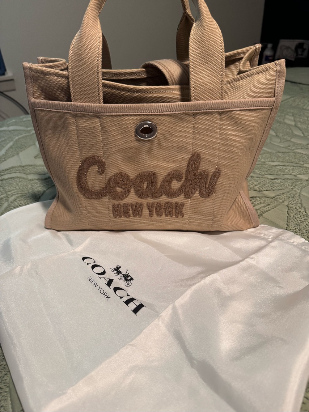 Coach Beige Canvas Tote